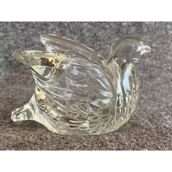 VTG Avon Candle Votive Holders Crystal Glass Squirrel Dove Lot of 2 - Picture 15 of 16